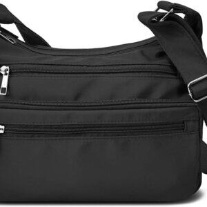 RFID Purses for Women Fabric Nylon Multi Pocket Crossbody Bag Ladies Travel Hand